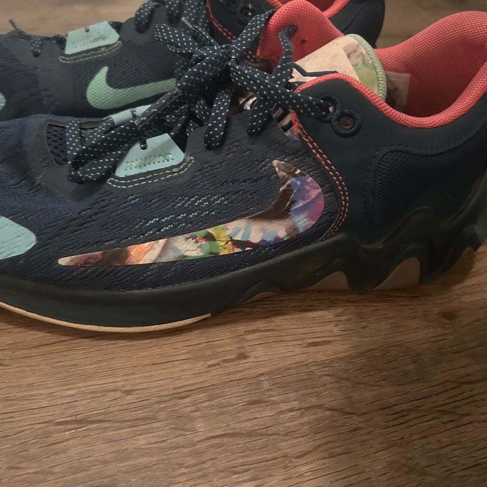 Nike Blue and Pink Sneakers with Chunky Sole - Picture 3 of 5